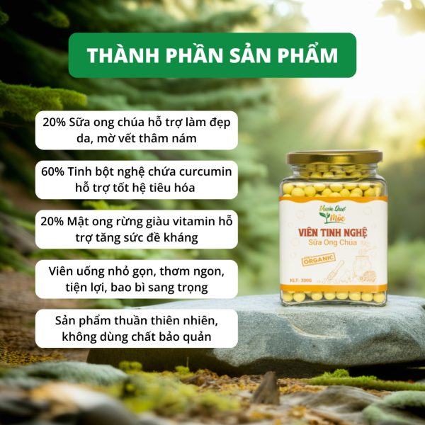 Viên Tinh Nghệ Sữa Ong Chúa Mật Ong