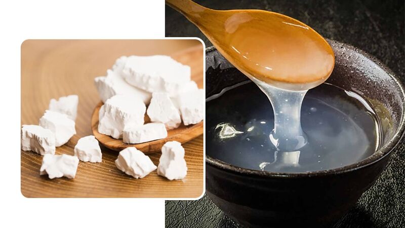 nấu chín bột sắn dây